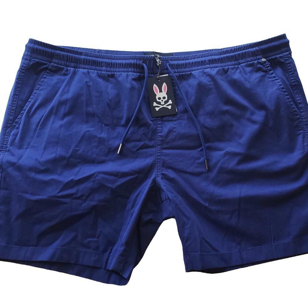 NWT Psycho Bunny Men's Riviera Elastic Waist Short Space Blue